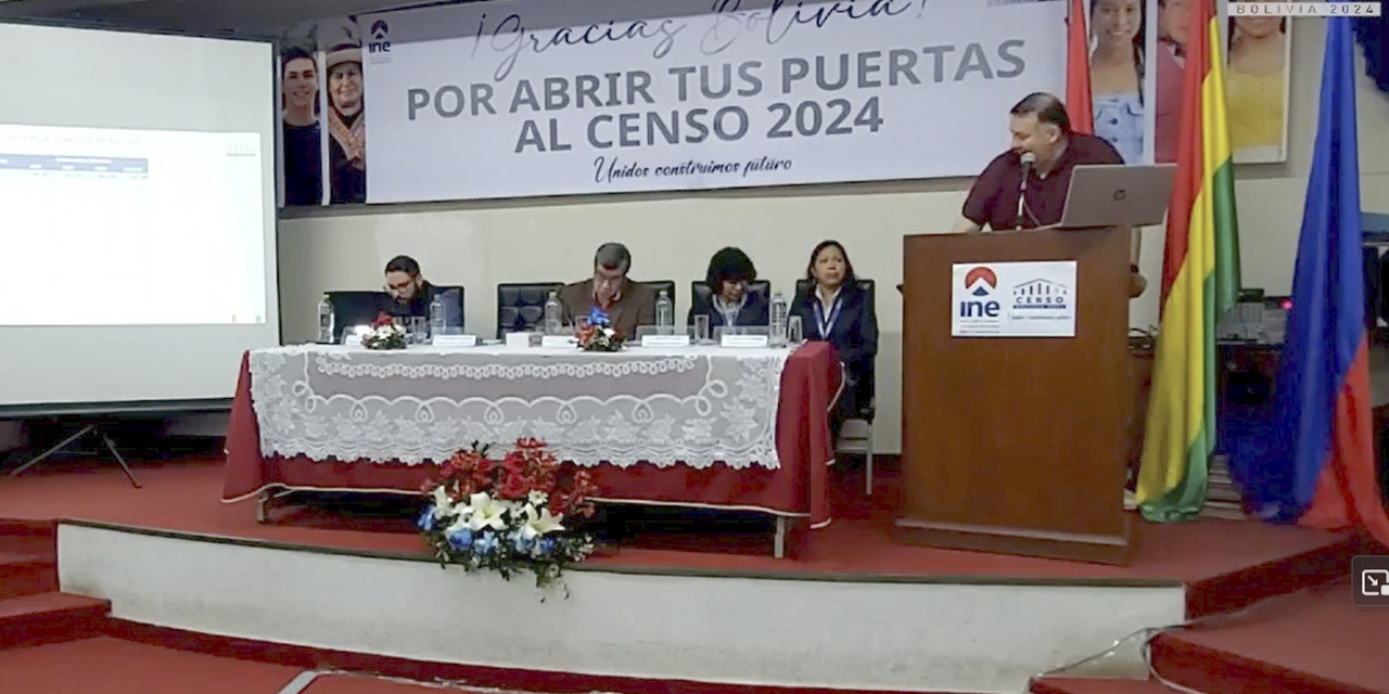 Presentación de los resultados del censo por el INE, en la ciudad de Tarija, ayer.