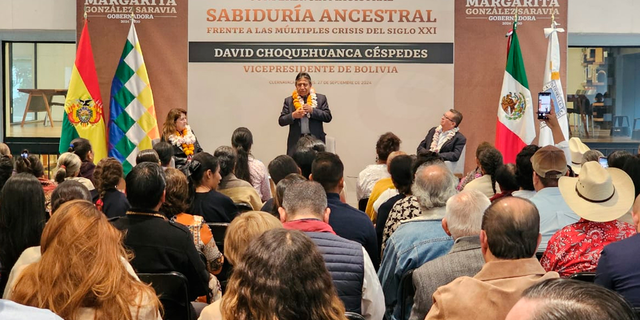 El Vicepresidente en la conferencia en Cuernavaca, México. Foto: VPE