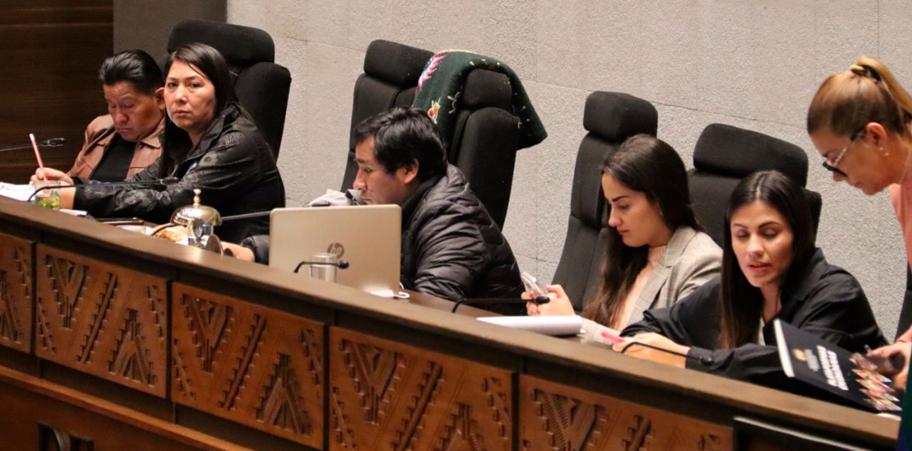 El presidente de la Cámara de Diputados, Israel Huaytari, en su última sesión al frente de la directiva. Foto: Cámara de Diputados