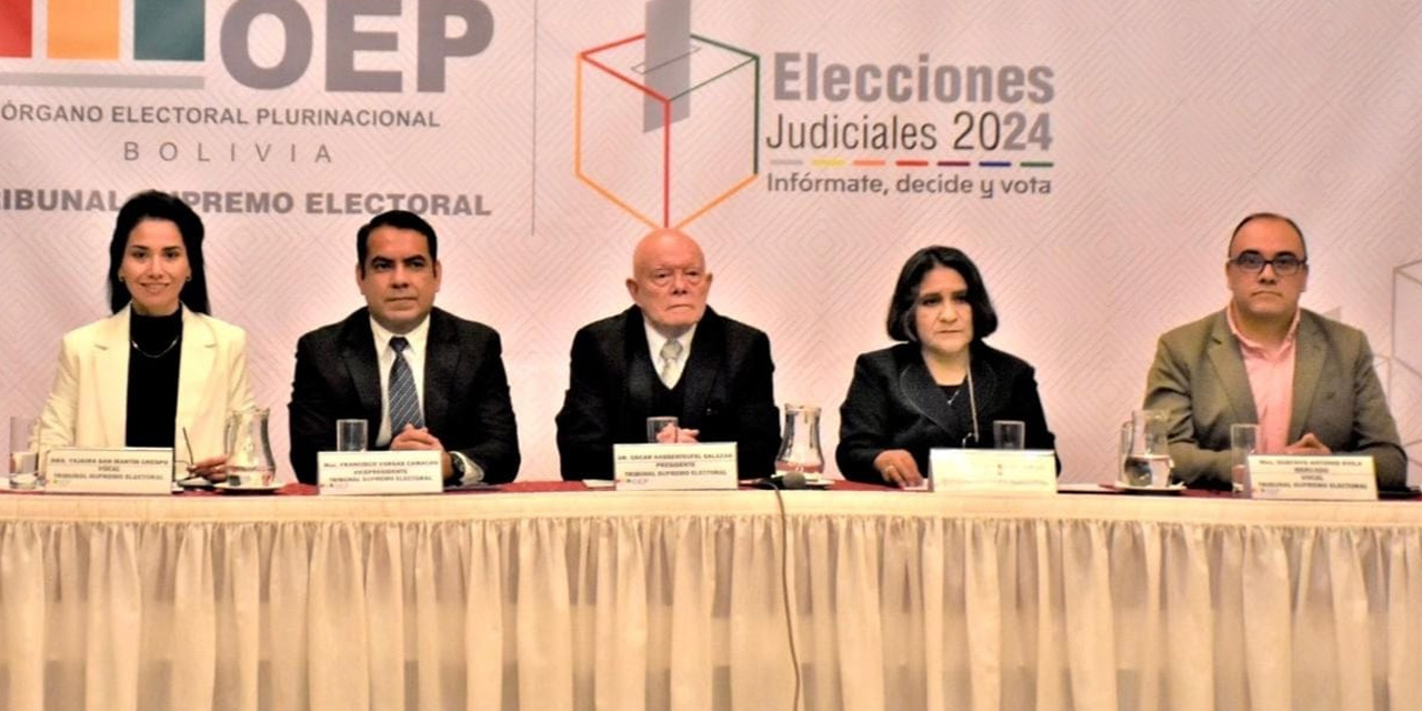 Los vocales del Tribunal Supremo Electoral (TSE). Foto: Archivo TSE