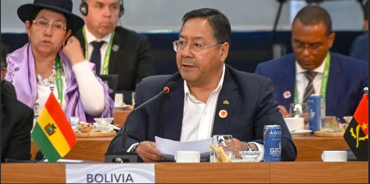 El presidente Luis Arce en la Cumbre de Líderes del G20. Foto Comunicación Presidencial 