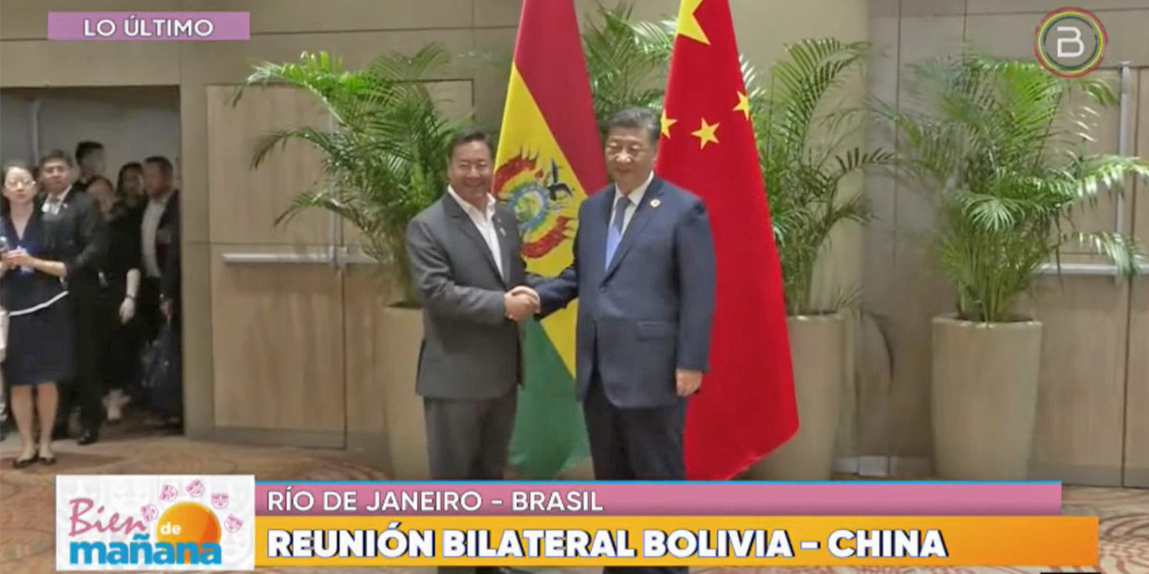 Luis Arce y Xi Jinping sostienen reunión bilateral en Brasil 