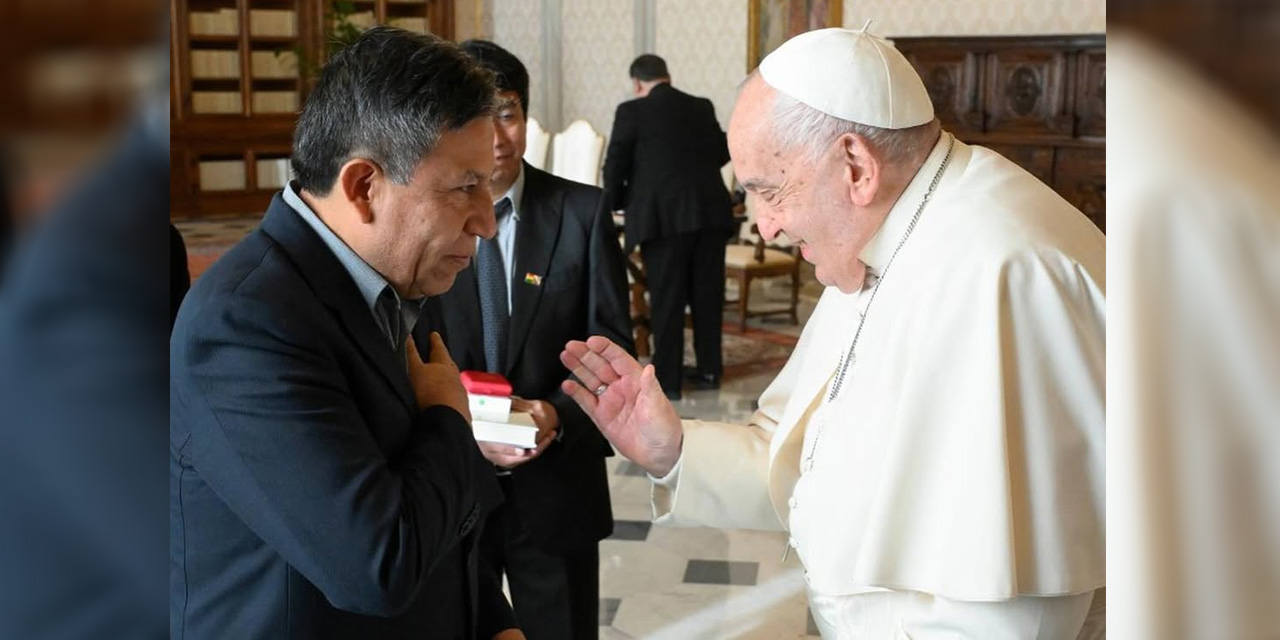 Vicepresidente Choquehuanca se reúne con el papa Francisco en el Vaticano