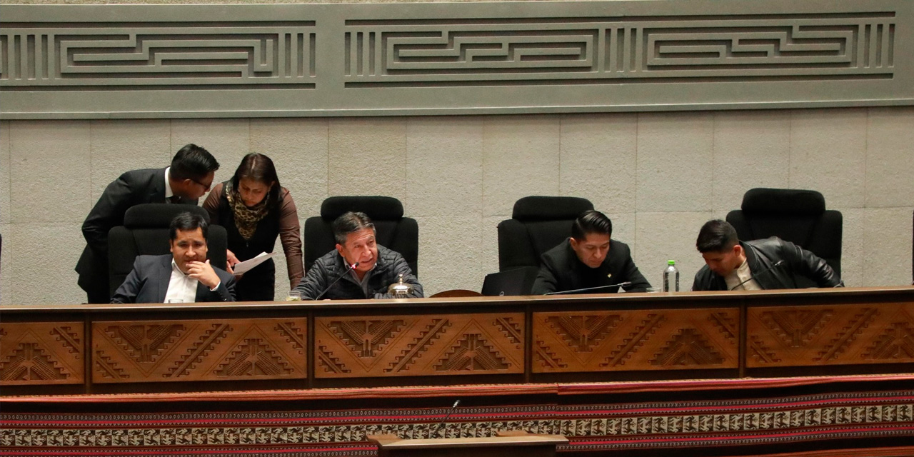 La Décima Tercera Sesión Ordinaria de la Asamblea Legislativa Plurinacional (ALP) del 31 de octubre. Foto: Archivo Vicepresidencia del Estado