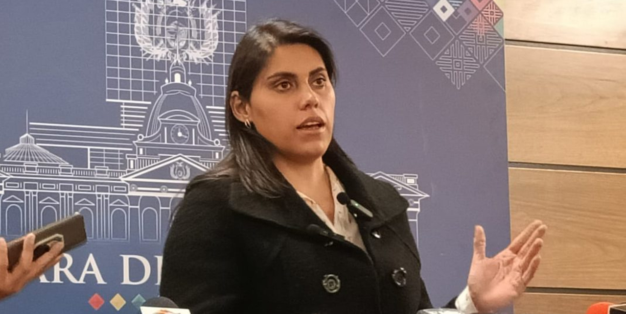 La viceministra de Autonomías, Andrea Barrientos.