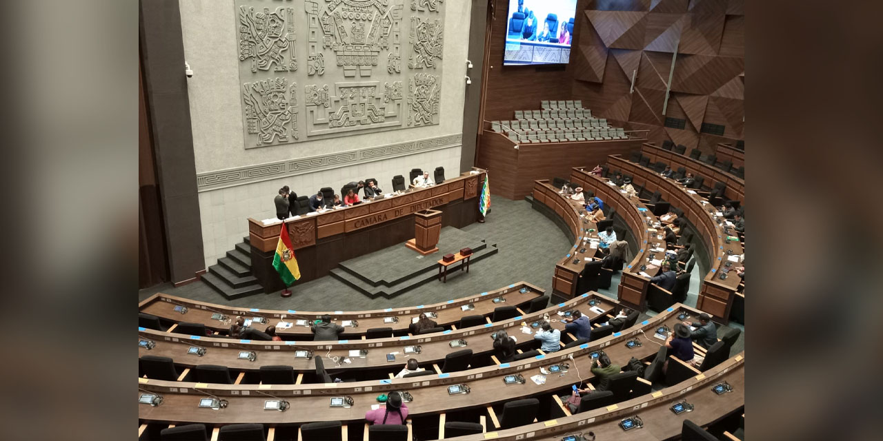 El hemiciclo de la Cámara de Diputados. Foto: Archivo