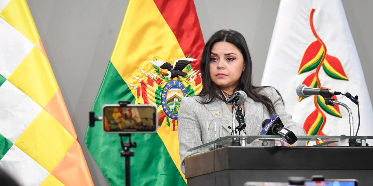 La vocera presidencial Carla Faval. Foto: ABI