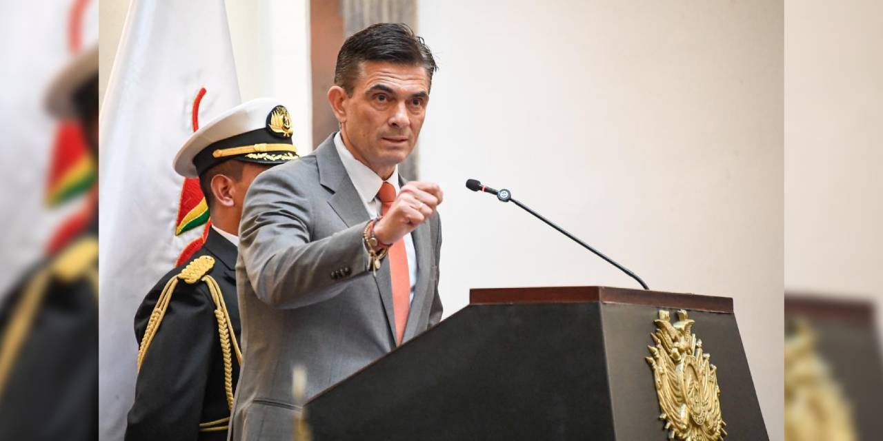 El presidente constitucional de Bolivia, Rodrigo Paz, durante un acto oficial, hoy en Palacio de Gobierno/ABI