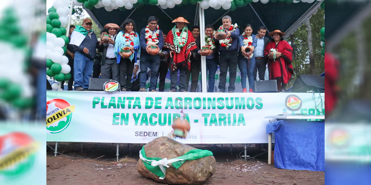 Gobierno comienza para la construcción de una planta de agroinsumos en Yacuiba, Tarija