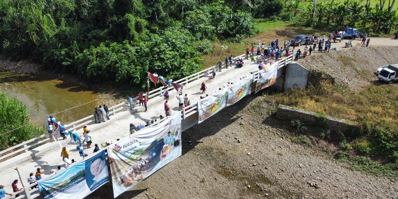 Uno de los puentes entregados por el Gobierno en Cochabamba. (Foto: MDRYT)