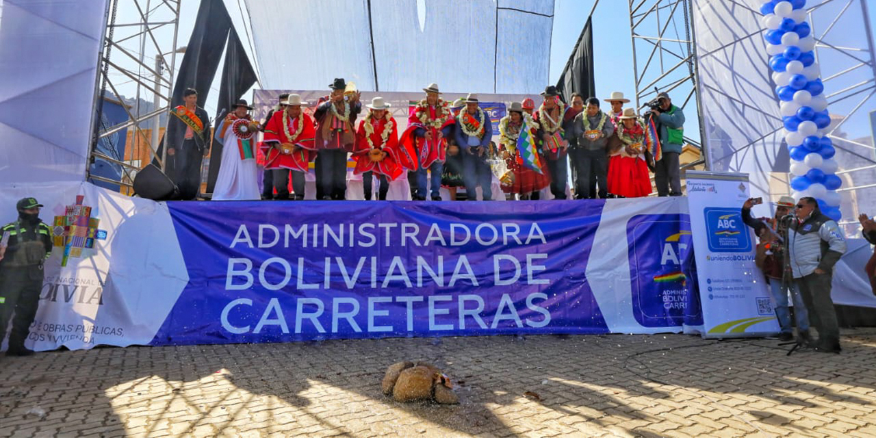 Arce inicia desarrollo caminero y productivo de La Paz rumbo a la Marcha al Norte