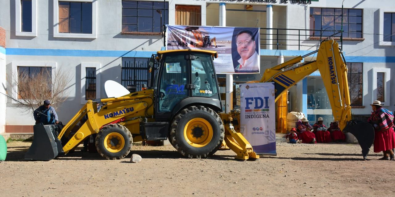 La maquinaria entregada en el municipio de Umala.