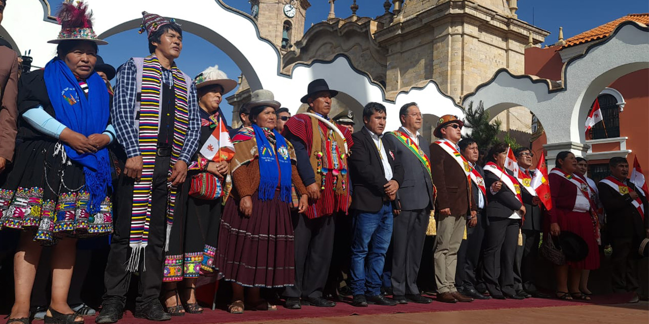 Presidente Arce encabeza actos protocolares por la efeméride de Potosí