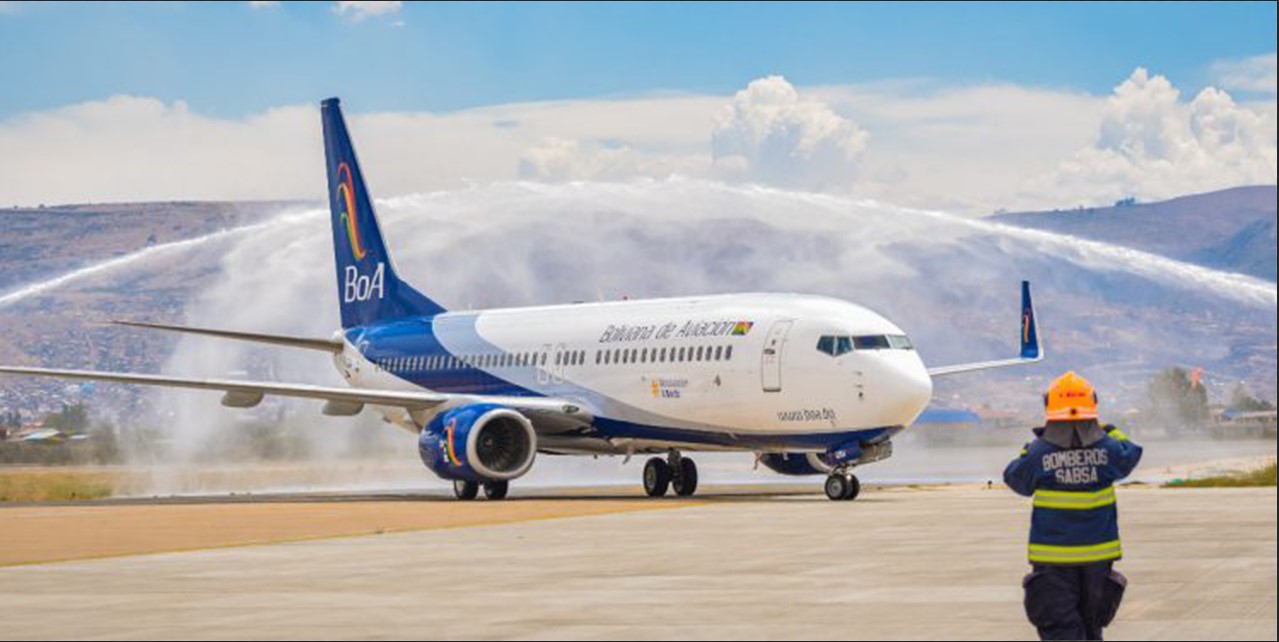 Aeronave de Boliviana de Aviación (BoA). BoA archivo