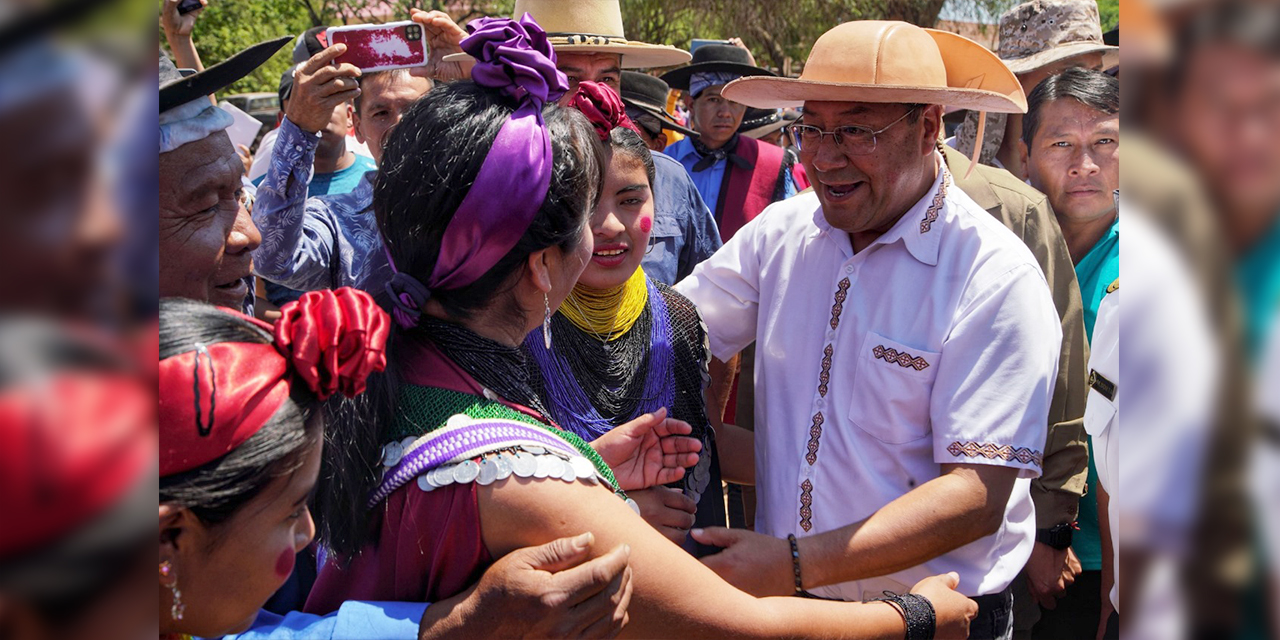 El Jefe de Estado durante el acto por la Batalla de Kuruyuki