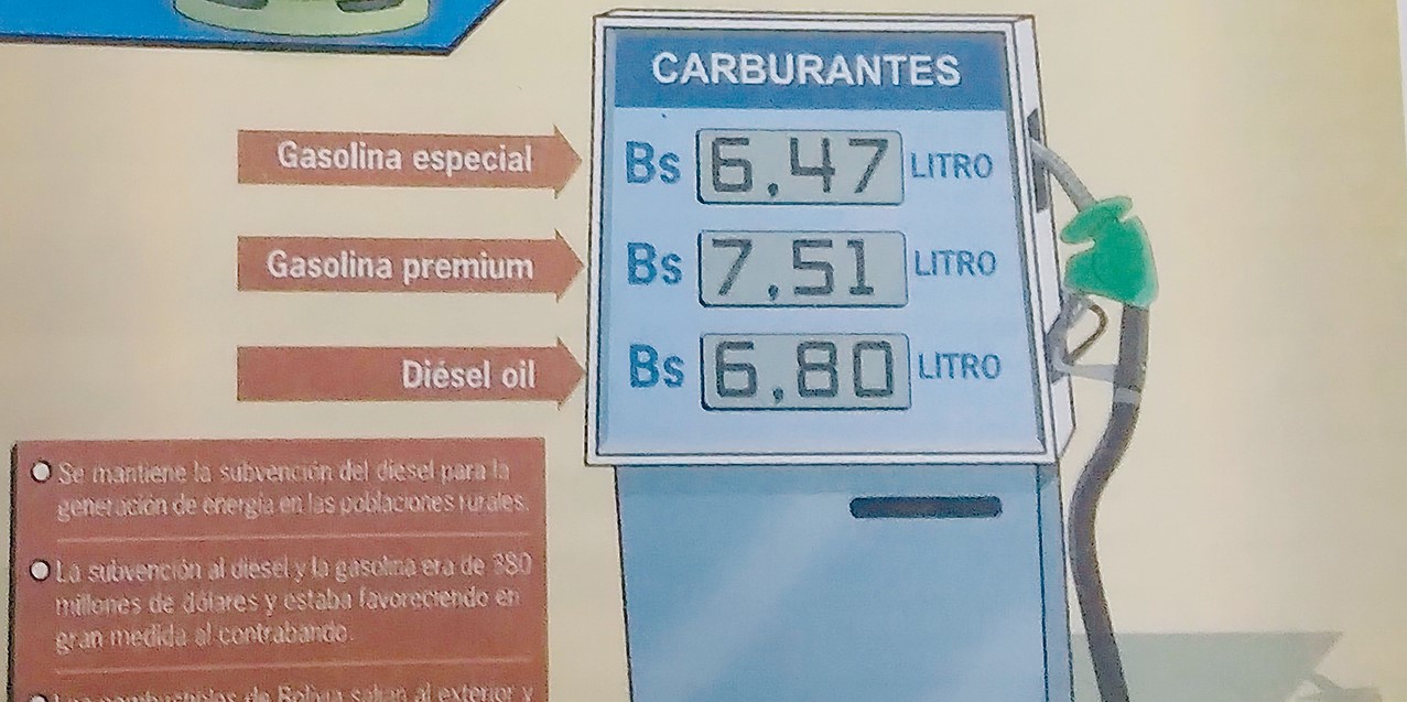 Evo Morales elevó en 82% el precio del diésel y en 72% para la gasolina como lo refleja el periódico La Prensa en 2010. Foto Ahora el Pueblo