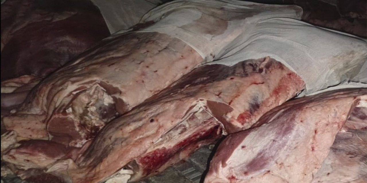 Carne secuestrada por los operativos del Comando Estratégico Operacional (CEO).